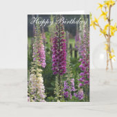 Lila Fingerhut… Karte (Gelbe Blume)