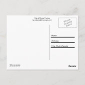 Lila Finken Postkarte (Rückseite)