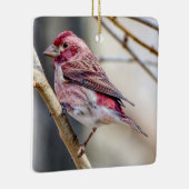 Lila Finkenverzierung Keramikornament (Rechts)