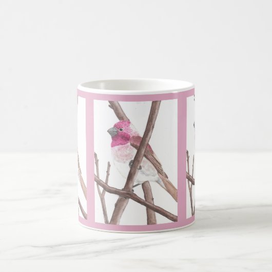 Lila Finkwatercolor-Tasse Kaffeetasse (Mittel)