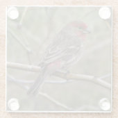 Lila Finte Glasuntersetzer (Rückseite)