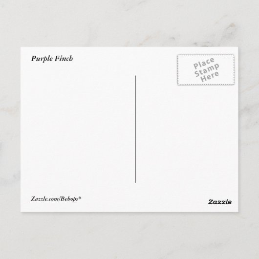 Lila Finte Postkarte (Rückseite)