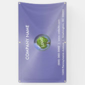 Lila Firmenlogo im Freien Banner (Vertikal)