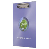 Lila Firmenlogo Klemmbrett (Links)