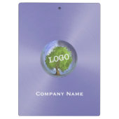 Lila Firmenlogo Klemmbrett (Rückseite)