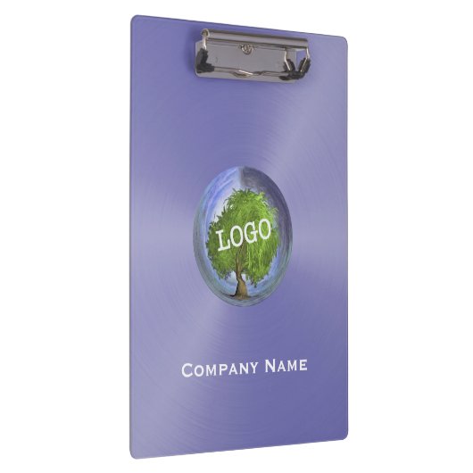 Lila Firmenlogo Klemmbrett (Rechts)