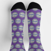 Lila Firmenlogo Socken (Oben)