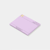 Lila Firmenlogo von Lavendel Post-it Klebezettel (angewinkelt)