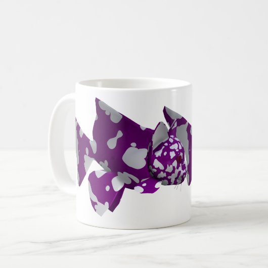 Lila Fisch Kaffeetasse (Vorderseite Links)