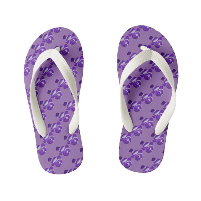 Lila Fisch Kinderbadesandalen (Fußbett)