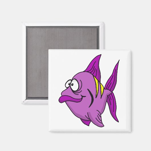 Lila Fisch Magnet (Vorderseite/Rückseite)