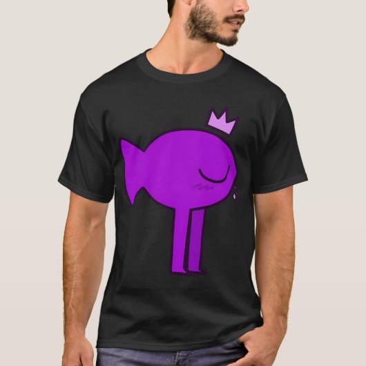 Lila Fisch mit Beinen T-Shirt (Vorderseite)