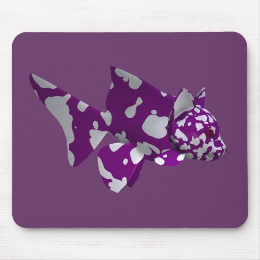 Lila Fisch Mousepad (Vorne)