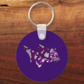 Lila Fisch Schlüsselanhänger (Vorderseite)