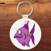 Lila Fisch Schlüsselanhänger (Vorderseite)