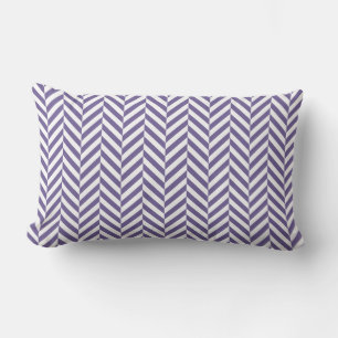 Lila Fischgrätmuster im Chevron-Design Kissen Für Draußen