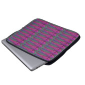 lila Fischmuffe Laptopschutzhülle (Vorne Knopf)