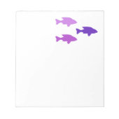 Lila Fischplatte Notizblock (Vorderseite)