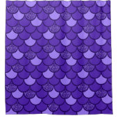 Lila Fischskala mit Glitzer Duschvorhang (Vorderseite)