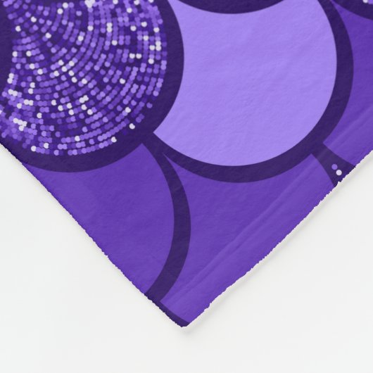 Lila Fischskala mit Glitzer Fleecedecke (Ecke)