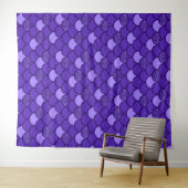 Lila Fischskala mit Glitzer Wandteppich (Beispiel (Horizontal))