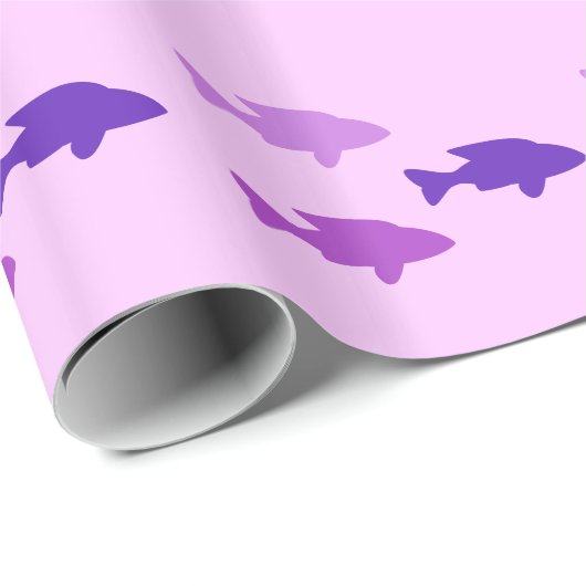 Lila Fischverpackungspapier Geschenkpapier (Rolleneckpunkt)