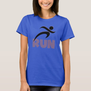 Lila Fitness ausführen T-Shirt