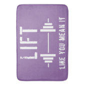 Lila Fitness Badematte (Vorderseite Vertikal)