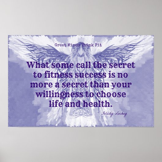 Lila Fitness Engel! Poster (Vorne)