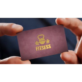 Lila Fitness Personal Trainer Kettlebell Barbell Visitenkarte