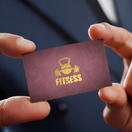 Lila Fitness Personal Trainer Kettlebell Barbell Visitenkarte