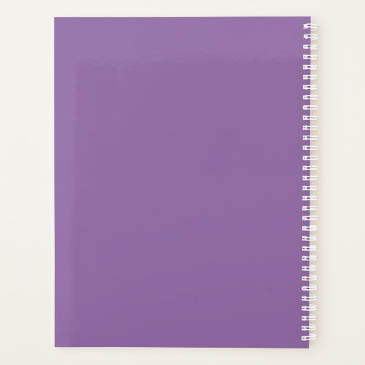 Lila Fitness Planer (Rückseite)