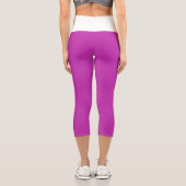 Lila Fitnessstudio Capri Leggings (Rückseite)