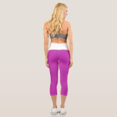 Lila Fitnessstudio Capri Leggings (Rückseite)