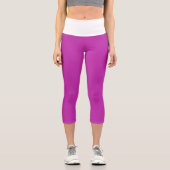 Lila Fitnessstudio Capri Leggings (Vorderseite)