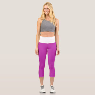 Lila Fitnessstudio Capri Leggings
