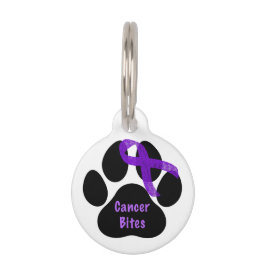 Lila Flachbandpfoten drucken Pankreaskrebs Haustiermarke