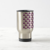 Lila Flachmuster Reisebecher (Mittel)