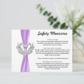 Lila Flachsilber-Schwänze - Sicherheitsmaßnahmen Begleitkarte (Stehend Vorderseite)