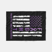 Lila Flaggenmonat November Pankreakrebs A Fleecedecke (Vorderseite (Horizontal))