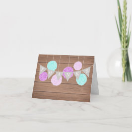 Lila Flags in Fluffs - Dankeschön Karte