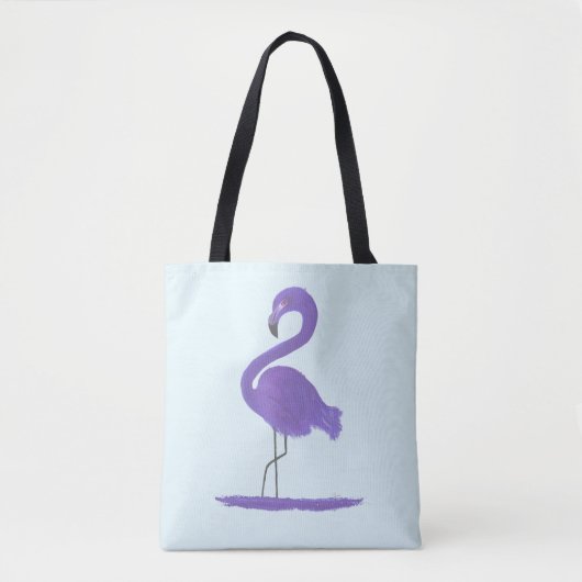 Lila Flamingo-Malerei - feine Küstenkunst Tasche (Vorderseite)