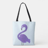 Lila Flamingo-Malerei - feine Küstenkunst Tasche (Rückseite)