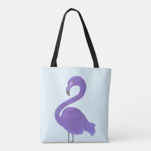 Lila Flamingo-Malerei - feine Küstenkunst Tasche