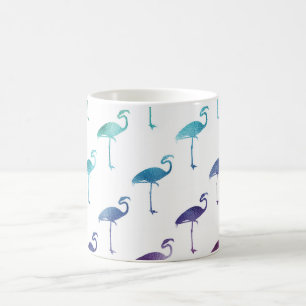 Lila Flamingo Watercolor Tropischer Garten Kaffeetasse