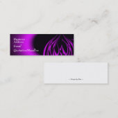 Lila Flamme Mini Visitenkarte (Vorne/Hinten)