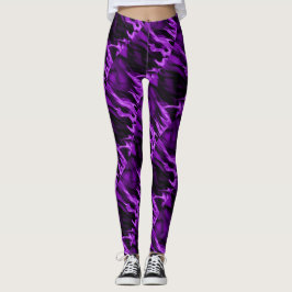 Lila Flamme und schwarze Leggings
