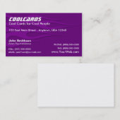 Lila Flammen-Karte Visitenkarte (Vorne/Hinten)