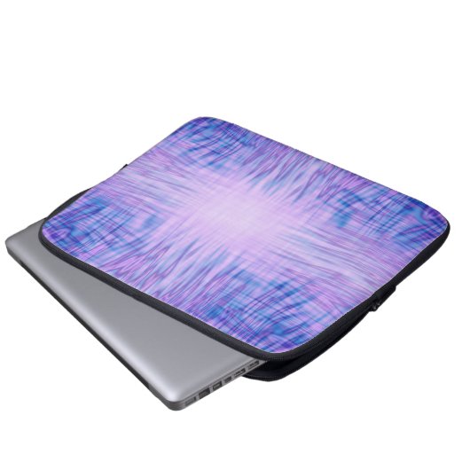 Lila Flammen Laptopschutzhülle (Vorne Knopf)