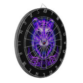 Lila Flammenfeuer Tiger Dartscheibe (Vorderseite Links)